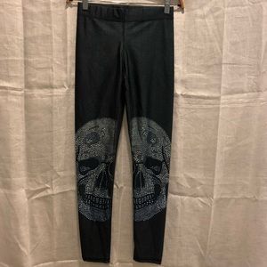 Terez Crystal Skull Leggings